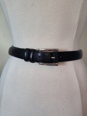 Perry Ellis Navy Leather Belt